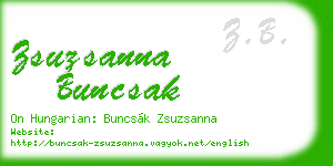zsuzsanna buncsak business card